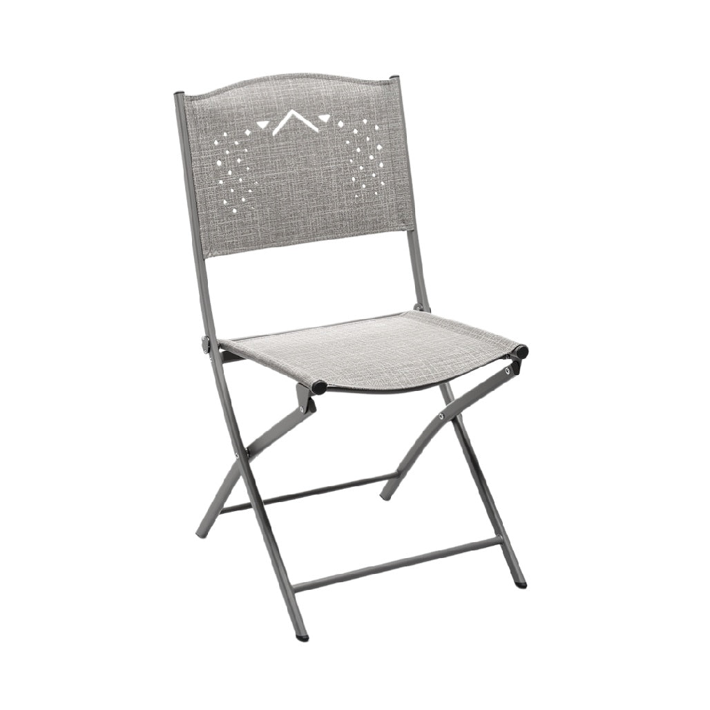 Lightweight Folding Chair with Decorative Design and Steel Frame